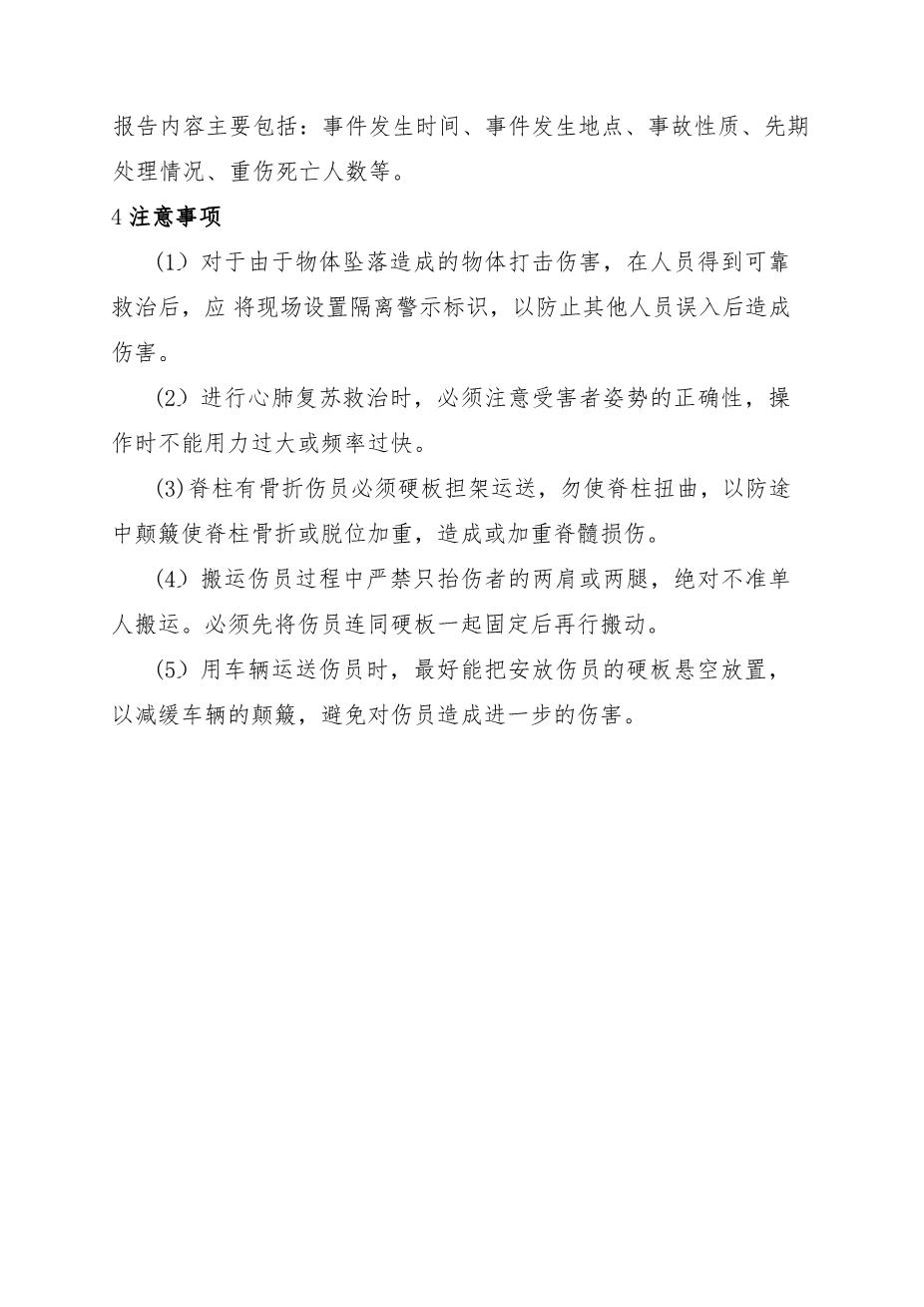 10.物体打击事故现场处置方案5