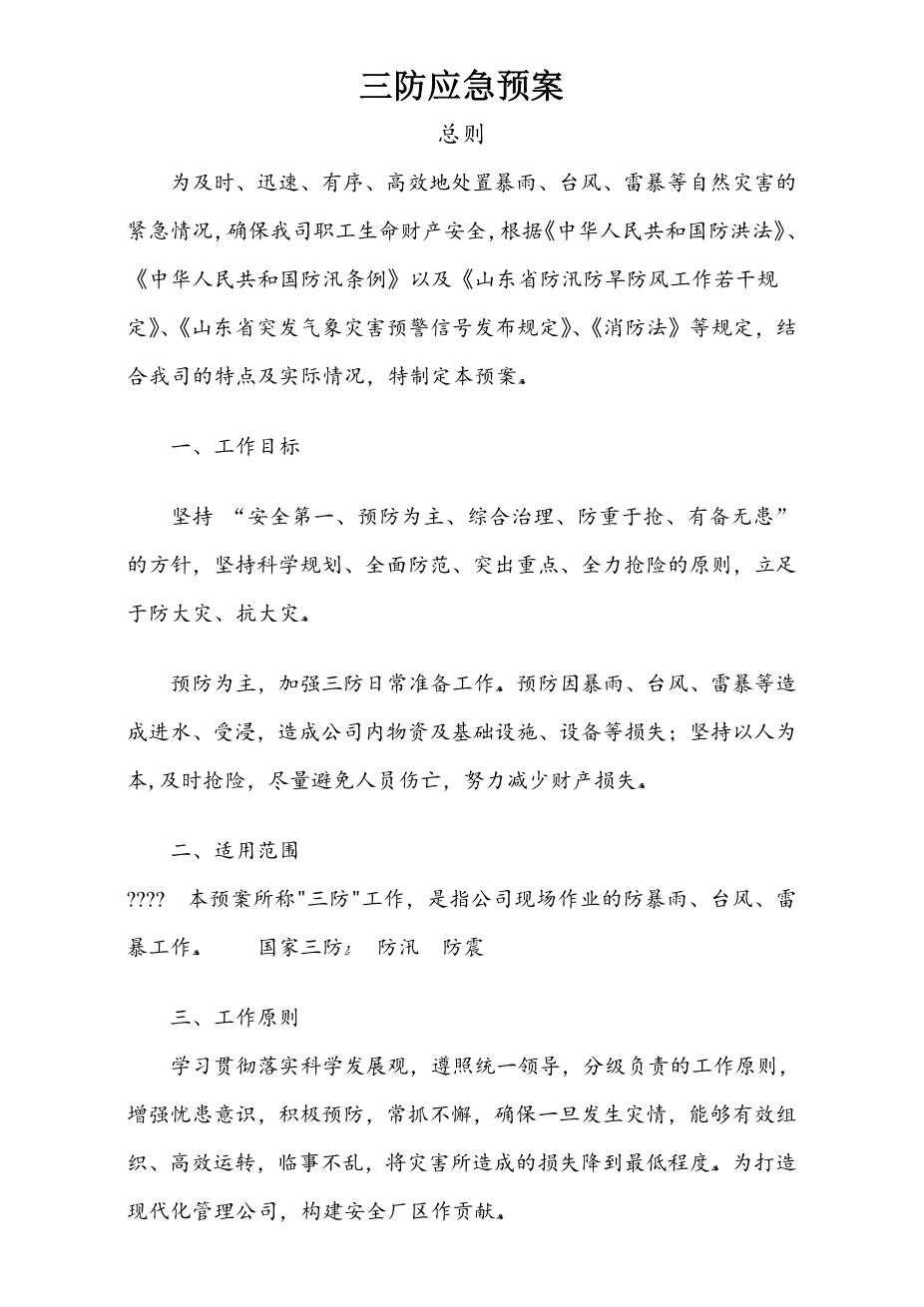 21.三防应急预案模板31