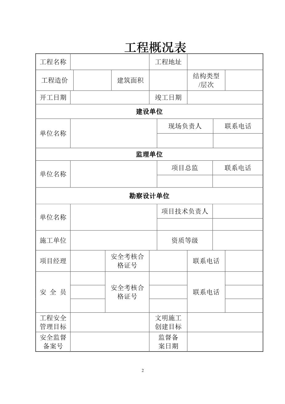 建筑工程施工安全标准化管理制度台账汇编（全十册）8