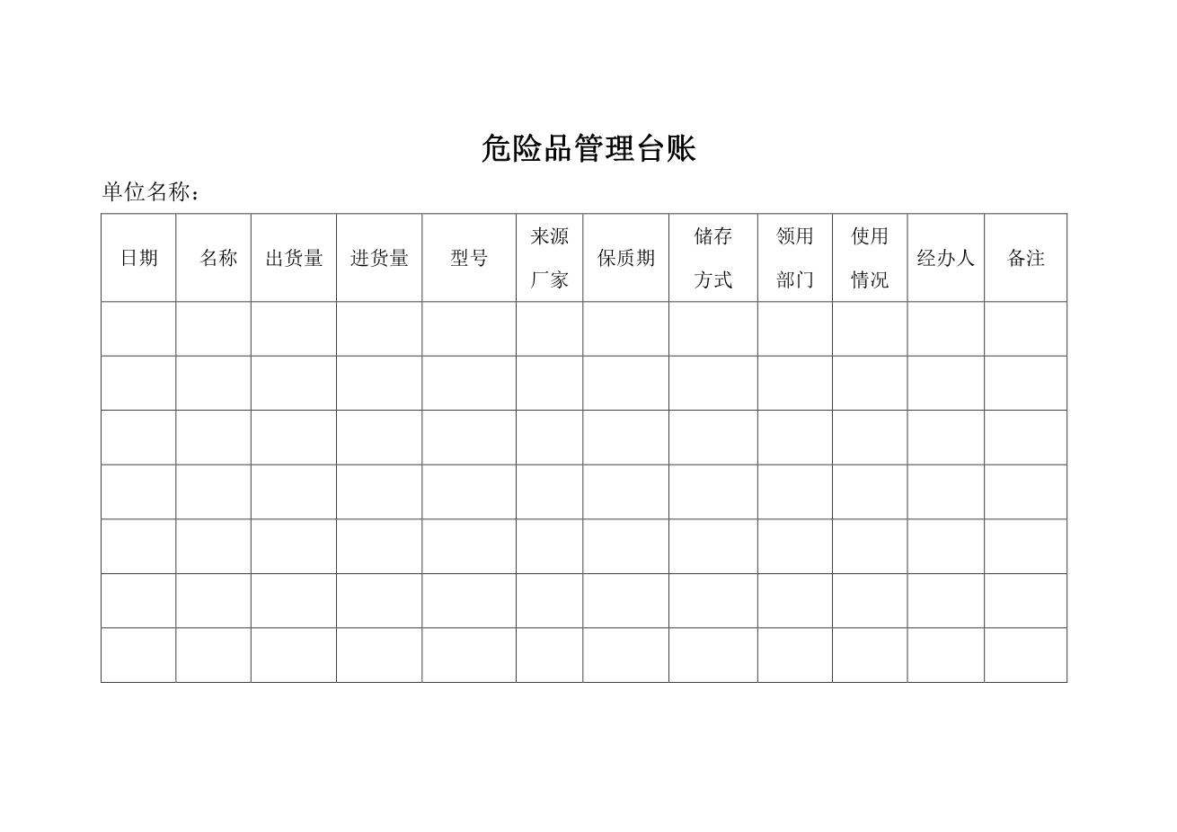 公路工程各类台账用表10