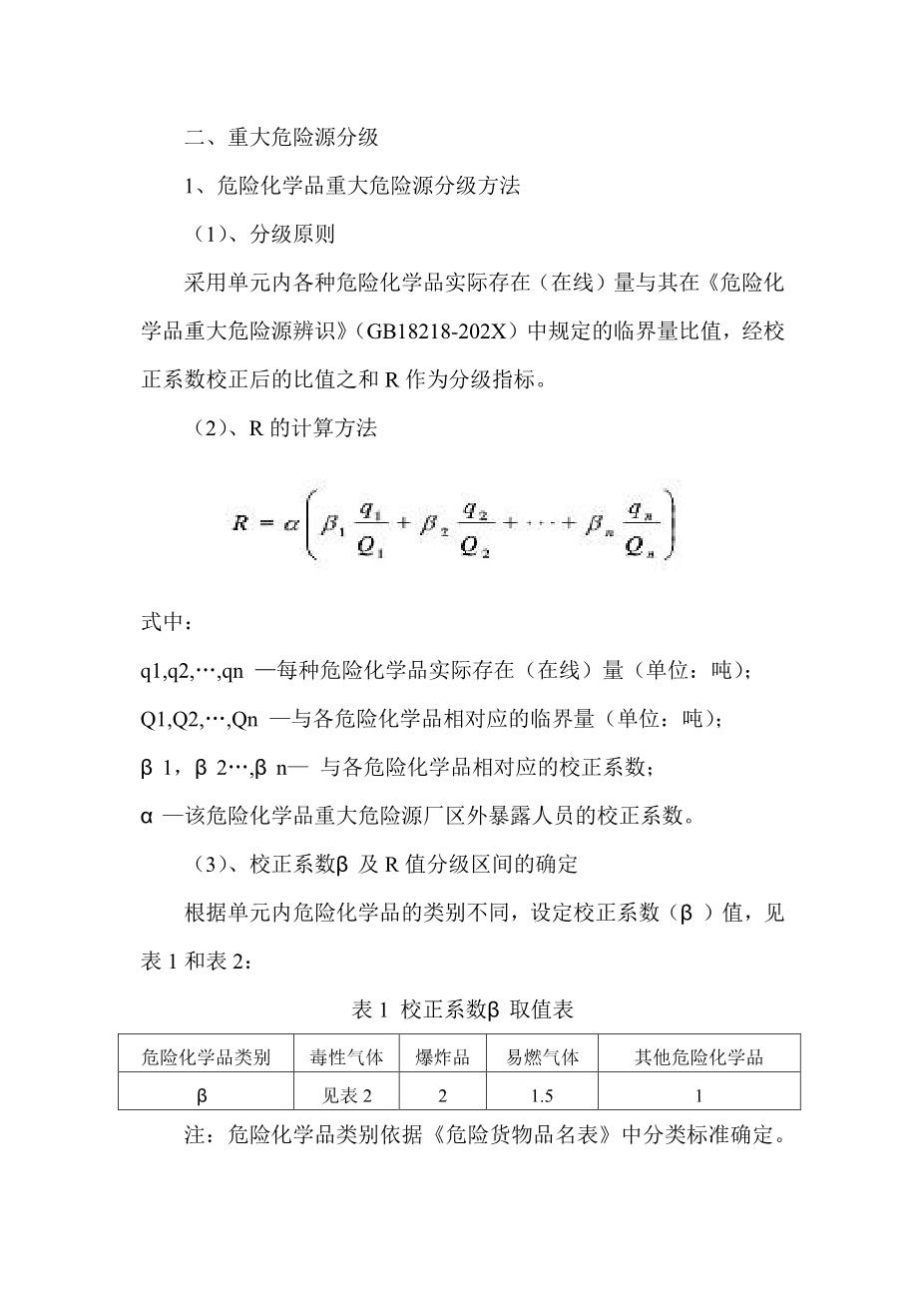 危险化学品重大危险源辨识、分级记录2