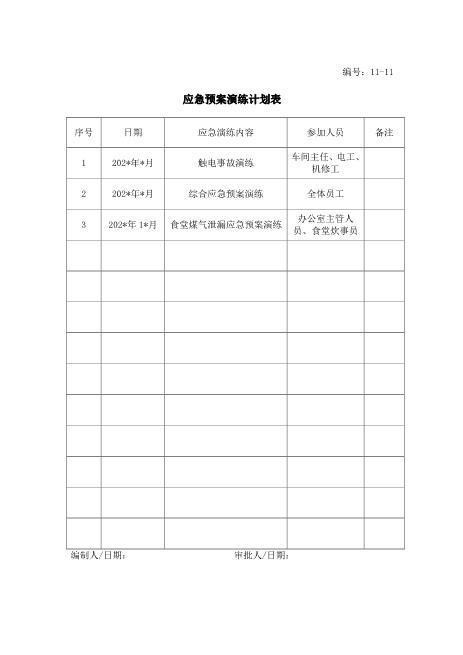 13-12-应急预案演练计划表