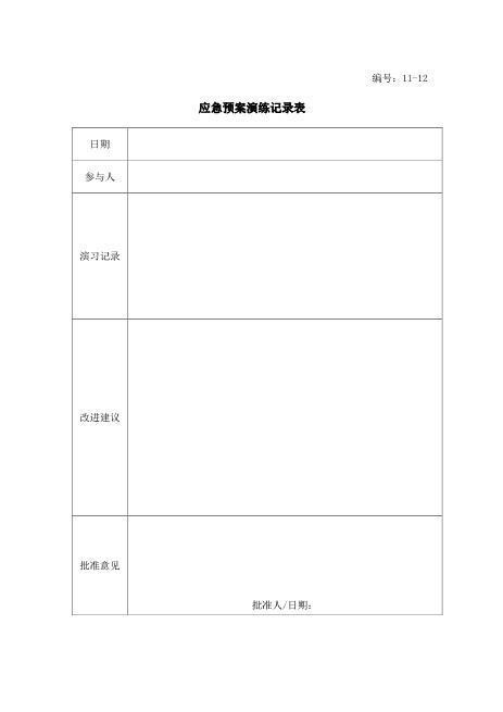 13-13-应急预案演练记录表
