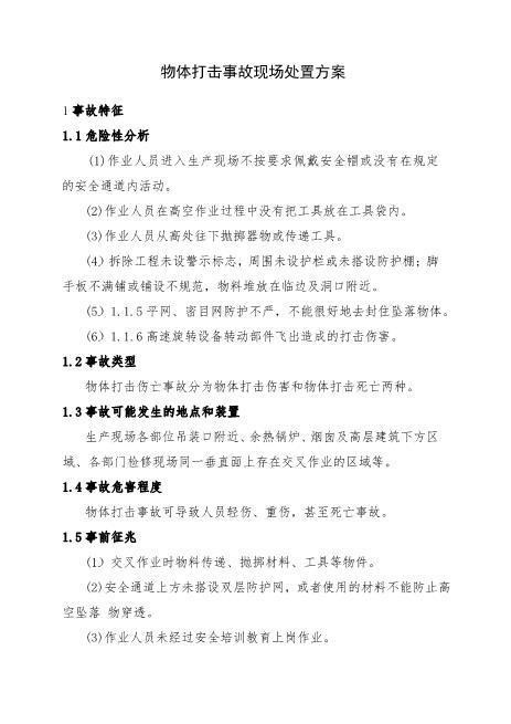 10.物体打击事故现场处置方案
