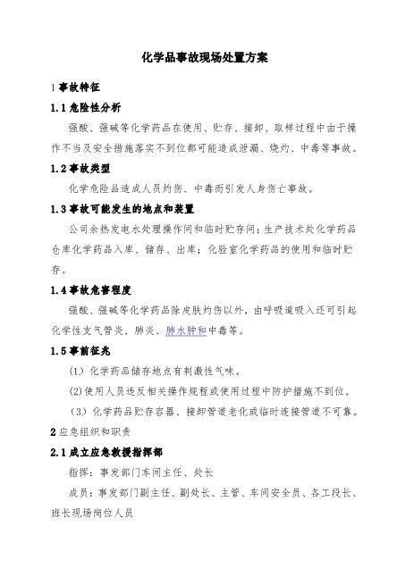 6.化学品事故现场处置方案