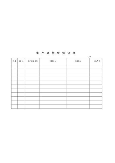 6-5.3生产设施检修记录