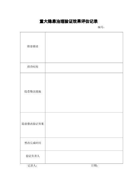8-6.重大隐患治理验证效果评估记录
