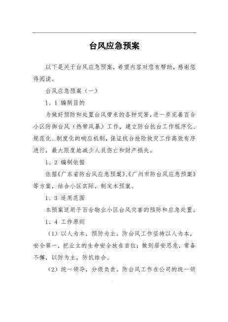 22.台风应急预案