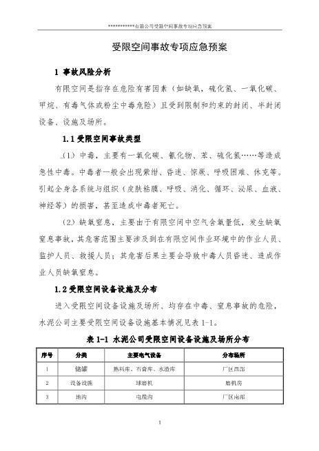 6.受限空间事故专项应急预案