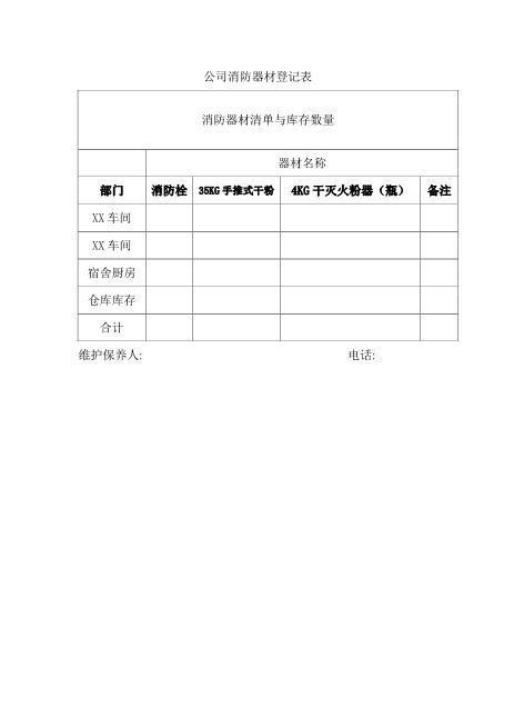 03.公司消防器材登记表