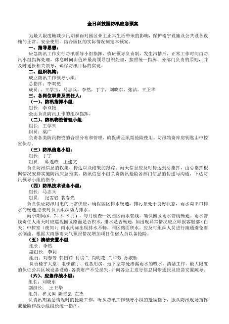 7174科技园区防汛应急预案