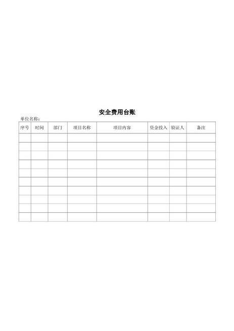 公路工程各类台账用表