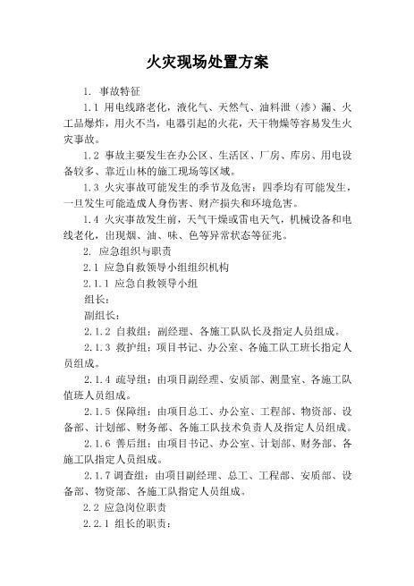 17.火灾现场处置方案